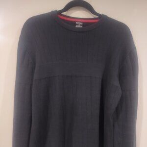 Nautica Heavyweight Cotton Navy Knit Sweater Size M